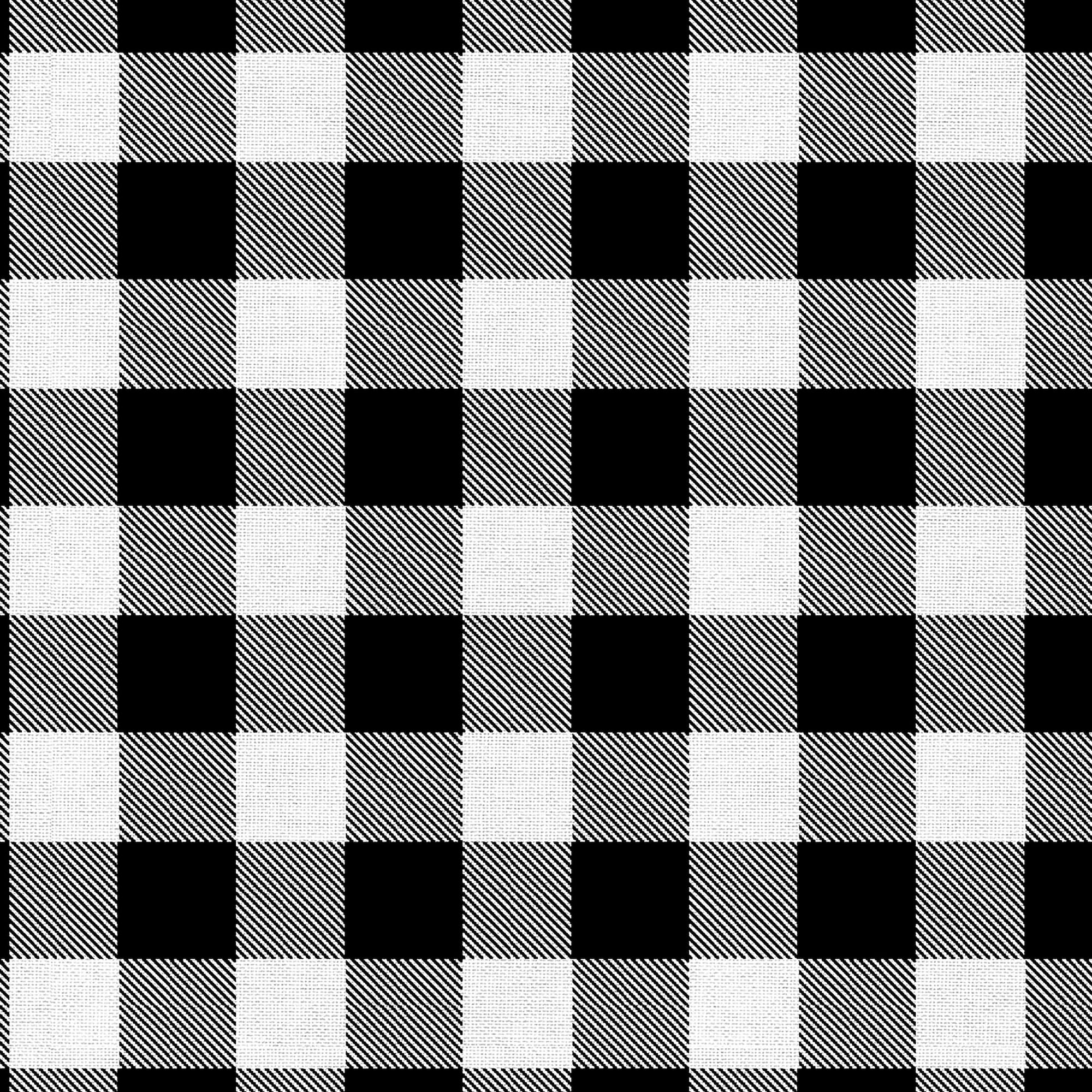 Fabric Editions White & Black Buffalo Check Cotton Fabric